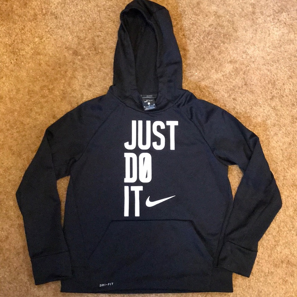 EUC Nike Boys Black Medium Hoodie Sweatshirt